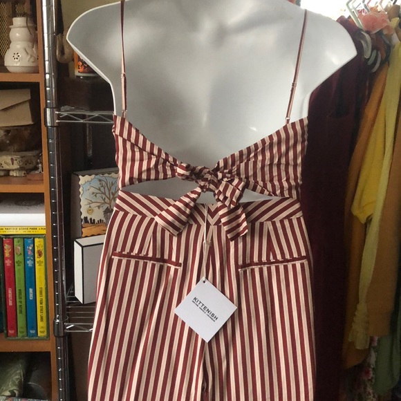 Kittenish pink, maroon, & white Co-Ord set. - Picture 5 of 8